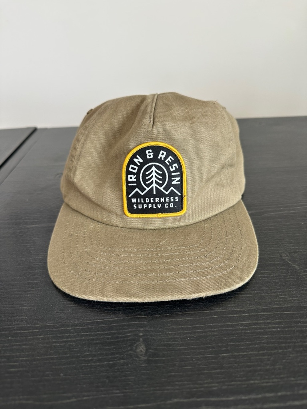 Iron & Resin Tan Canvas Patch Cap